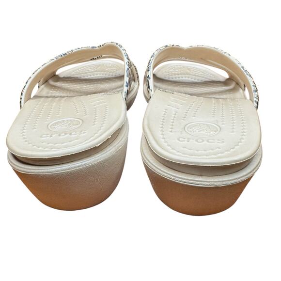 Crocs Women's Patricia II Leopard Print Wedge Slip On Sandal - Size 9 - Picture 7 of 9